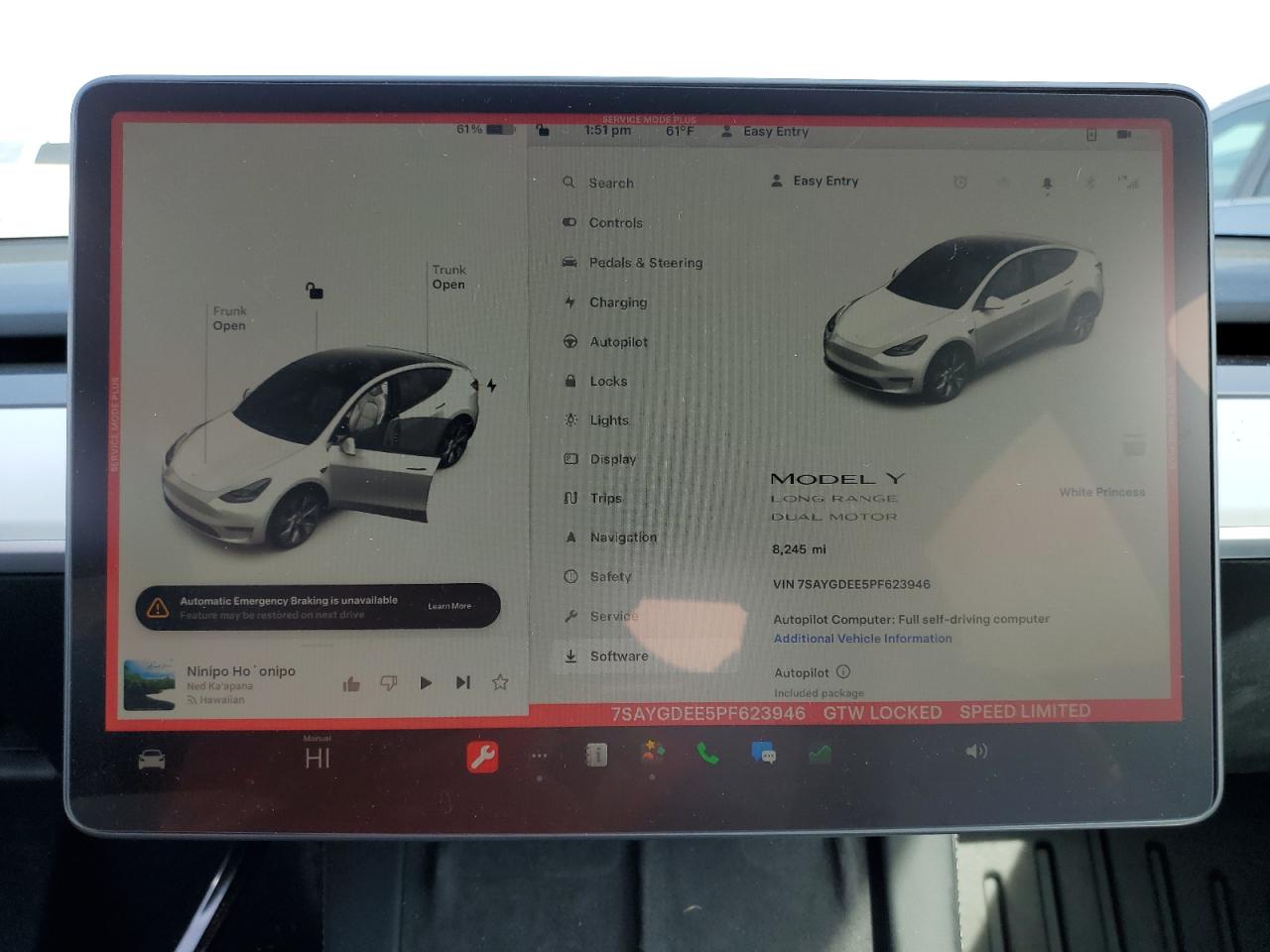 2023 TESLA MODEL Y  VIN:7SAYGDEE5PF623946