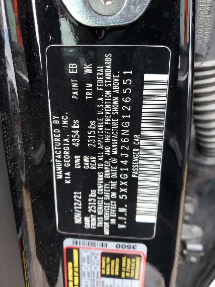 2022 KIA K5 LXS VIN:5XXG14J26NG126551