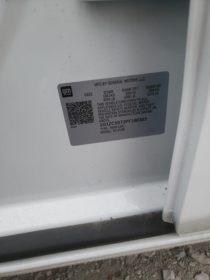 2023 CHEVROLET MALIBU LS VIN:1G1ZC5ST3PF180383