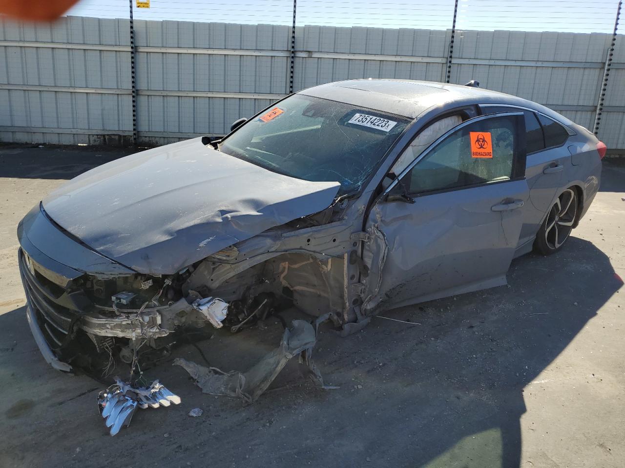 2022 HONDA ACCORD SPORT VIN:1HGCV2F33NA009063