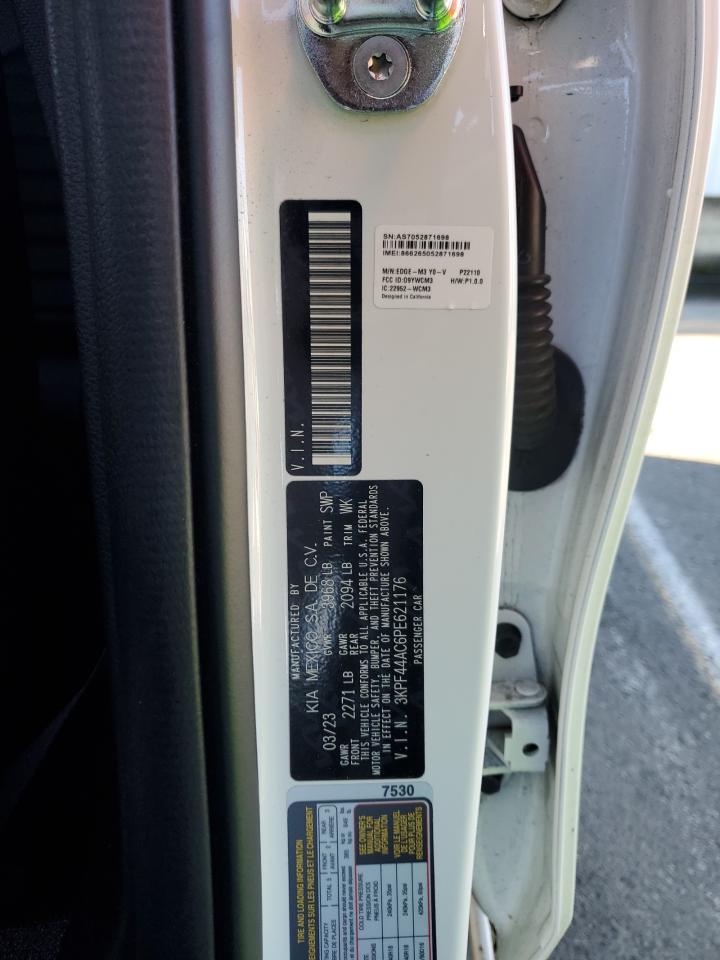 2023 KIA FORTE GT VIN:3KPF44AC6PE621176