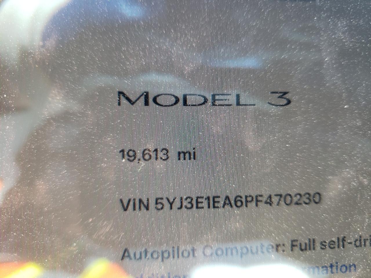 2023 TESLA MODEL 3  VIN:5YJ3E1EA6PF470230