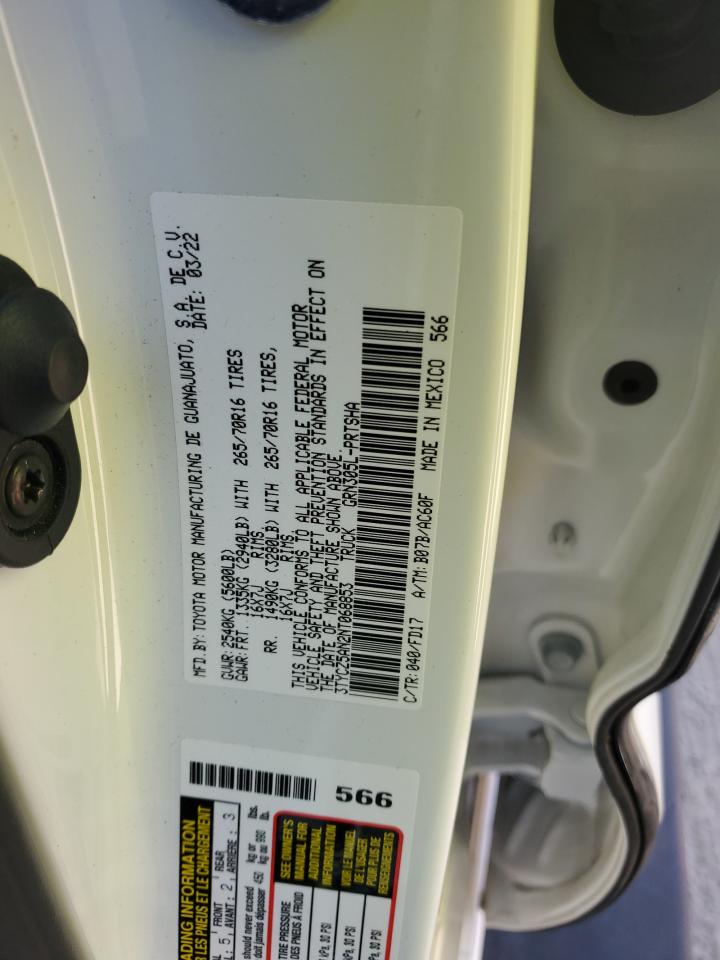 2022 TOYOTA TACOMA DOUBLE CAB VIN:3TYCZ5AN2NT068853