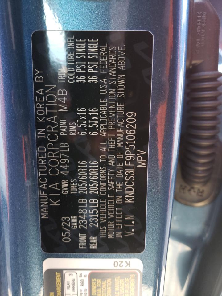 2023 KIA NIRO EX VIN:KNDCS3LF9P5106209