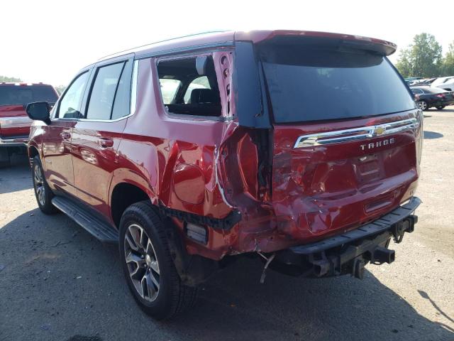 2021 CHEVROLET TAHOE K1500 LT VIN: 1GNSKN***********