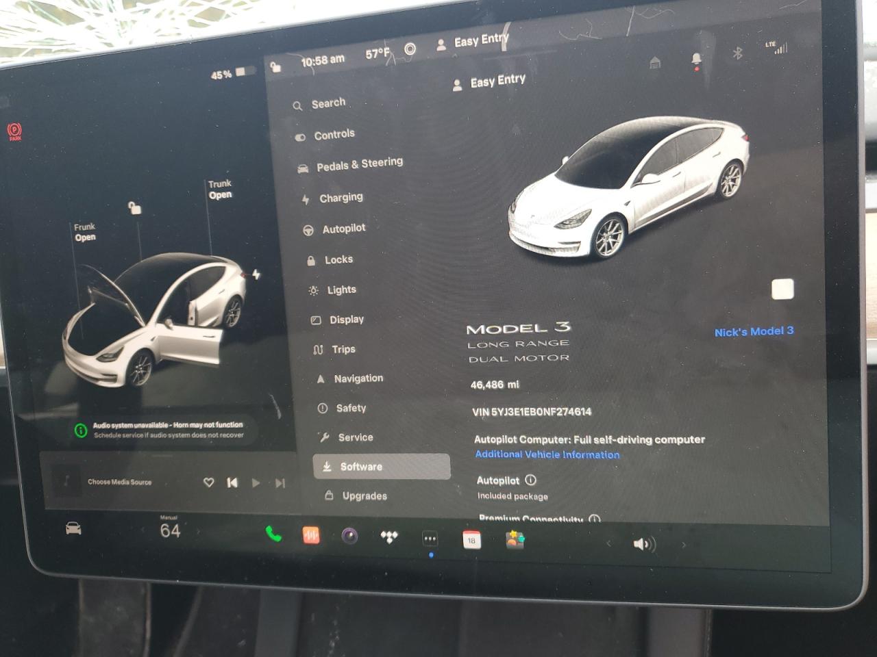 2022 TESLA MODEL 3  VIN:5YJ3E1EB0NF274614