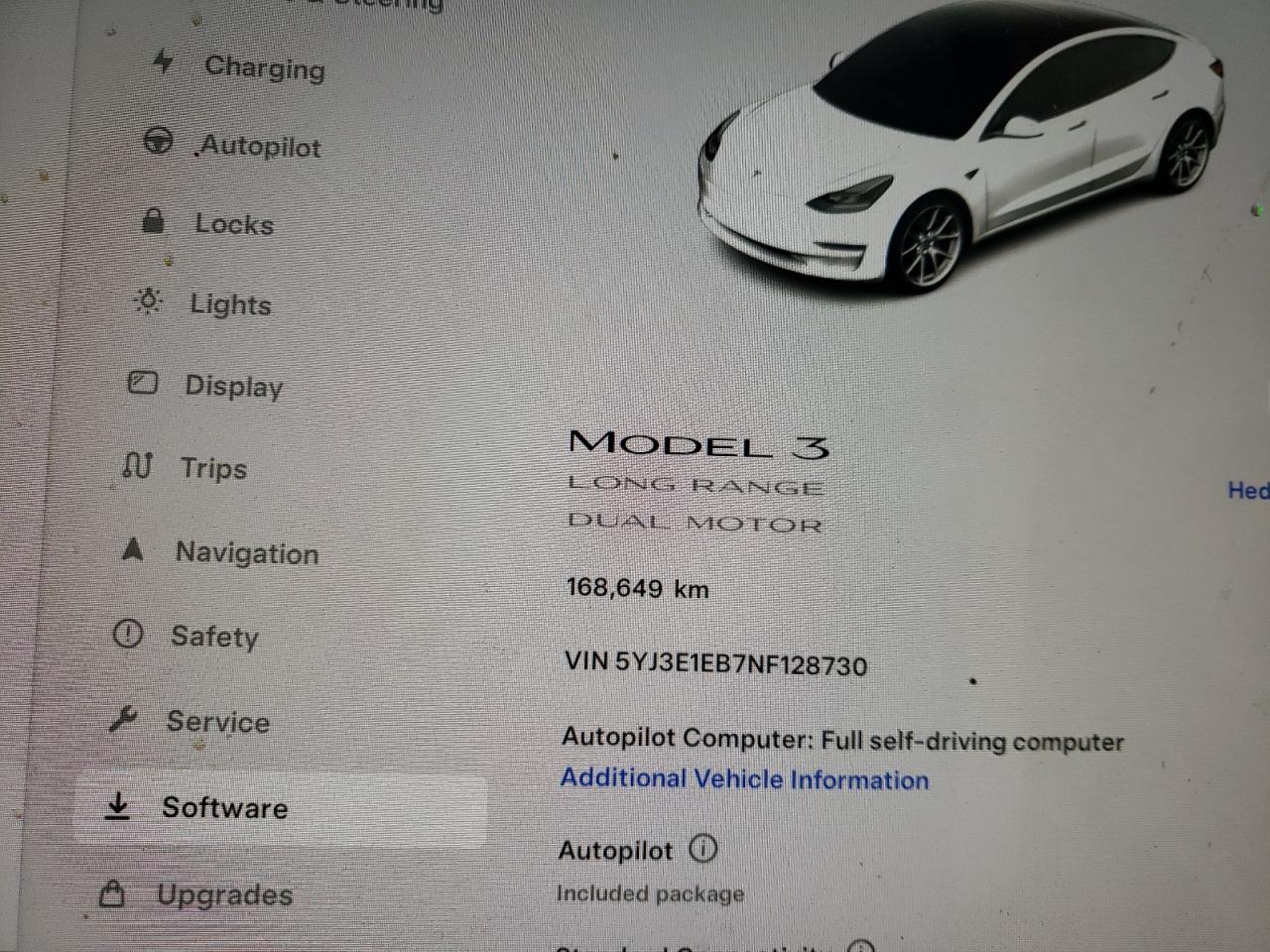 2022 TESLA MODEL 3  VIN:5YJ3E1EB7NF128730