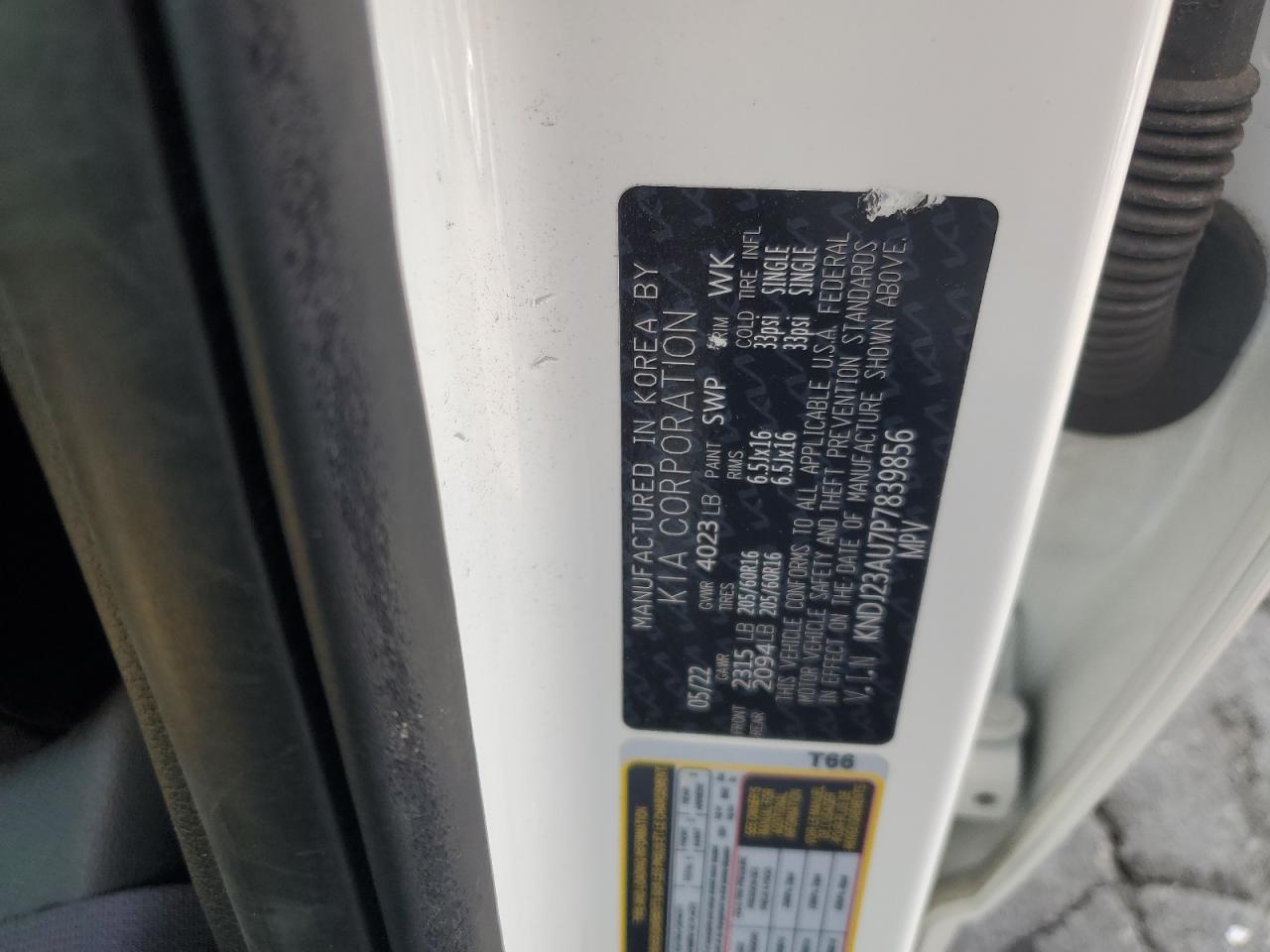 2023 KIA SOUL LX VIN:KNDJ23AU7P7839856