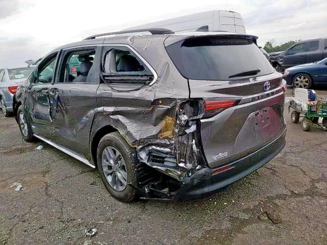 2021 TOYOTA SIENNA XLE VIN: 5TDJRKEC6MS062742