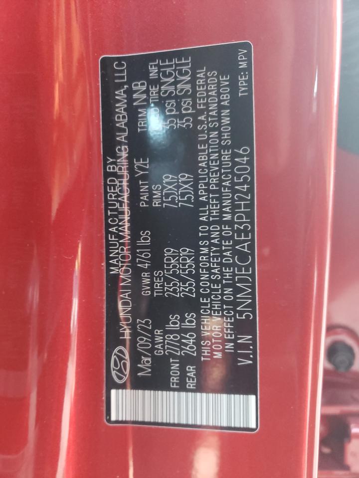 2023 HYUNDAI TUCSON LIMITED VIN:5NMJECAE3PH245046