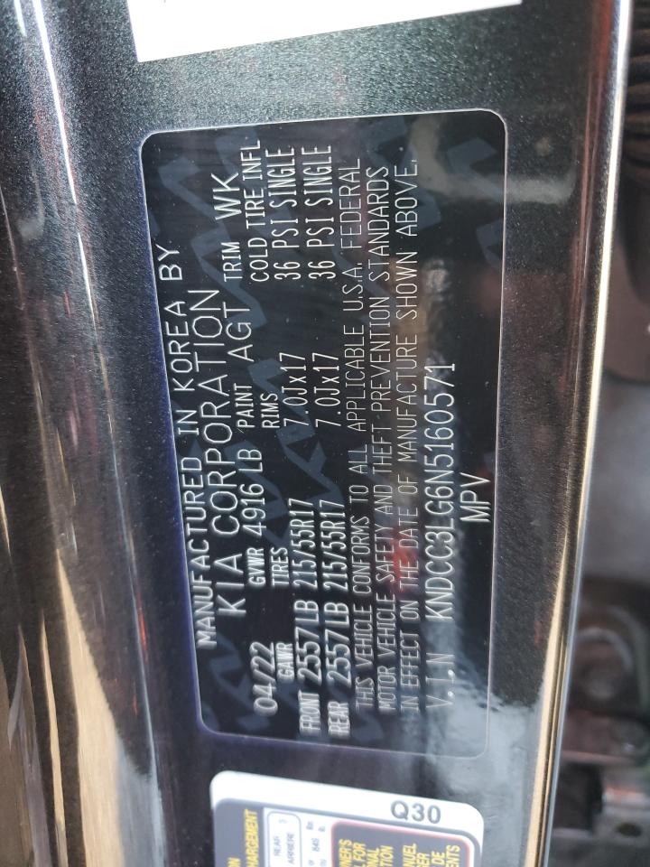 2022 KIA NIRO S VIN:KNDCC3LG6N5160571
