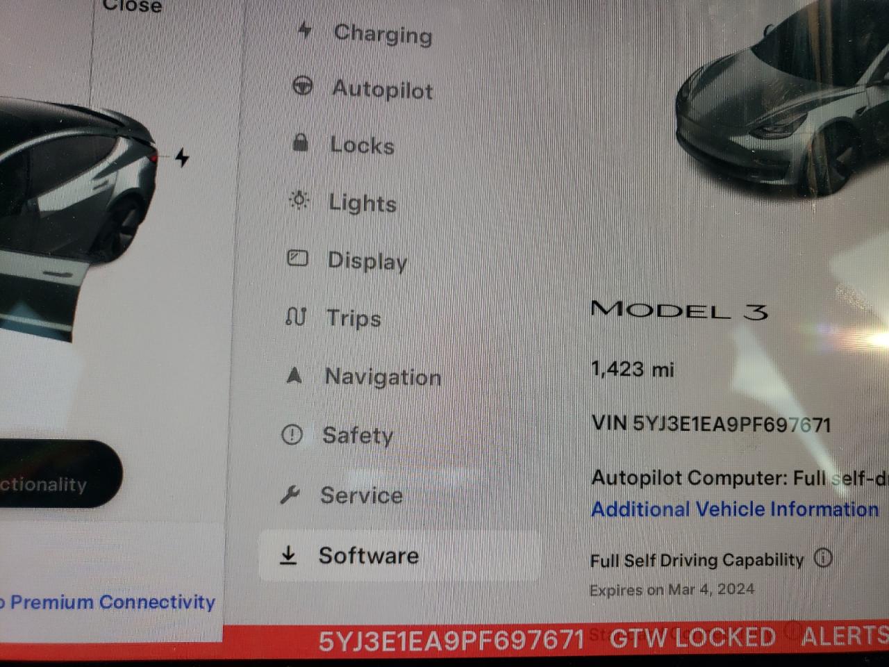 2023 TESLA MODEL 3  VIN:5YJ3E1EA9PF697671