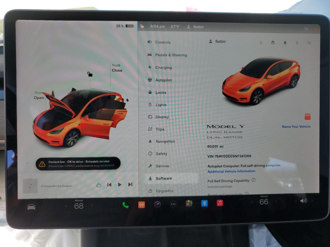 2022 TESLA MODEL Y  VIN:7SAYGDEE5NF341268