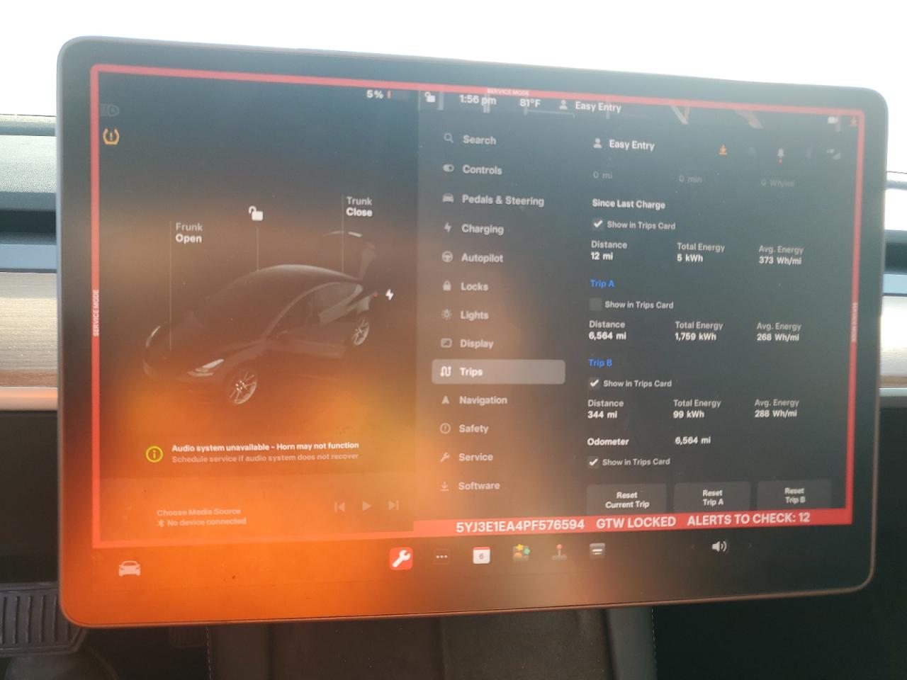 2023 TESLA MODEL 3  VIN:5YJ3E1EA4PF576594