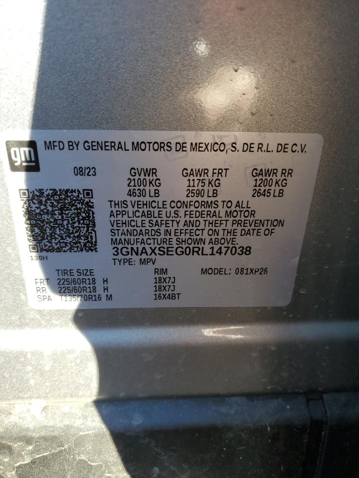 2024 CHEVROLET EQUINOX LS VIN:3GNAXSEG0RL147038