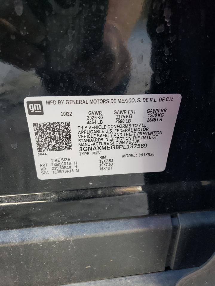 2023 CHEVROLET EQUINOX RS VIN:3GNAXMEG8PL137589