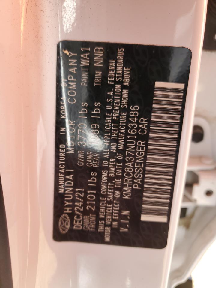 2022 HYUNDAI VENUE SEL VIN:KMHRC8A37NU163486