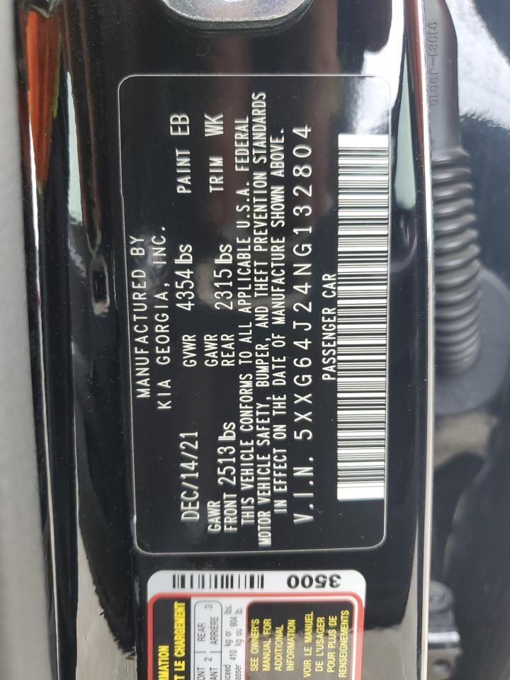 2022 KIA K5 GT LINE VIN:5XXG64J24NG132804