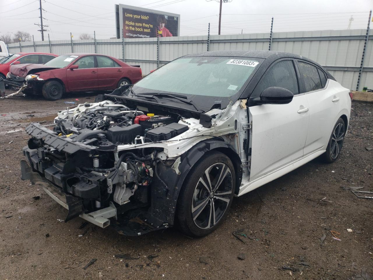 2022 NISSAN SENTRA SR VIN:3N1AB8DV7NY208282