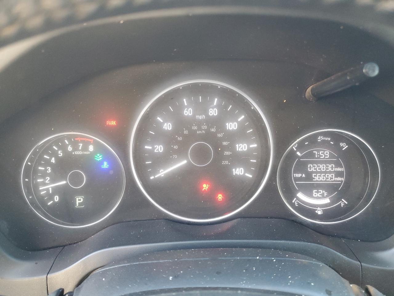 2022 HONDA HR-V SPORT VIN:3CZRU6H12NM726405