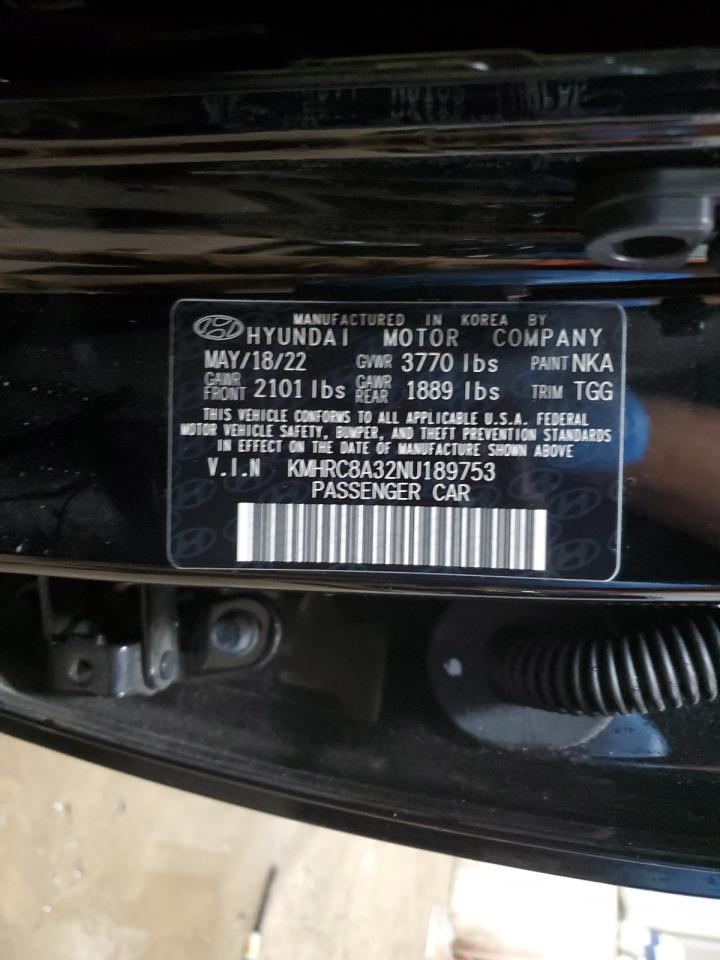 2022 HYUNDAI VENUE SEL VIN:KMHRC8A32NU189753