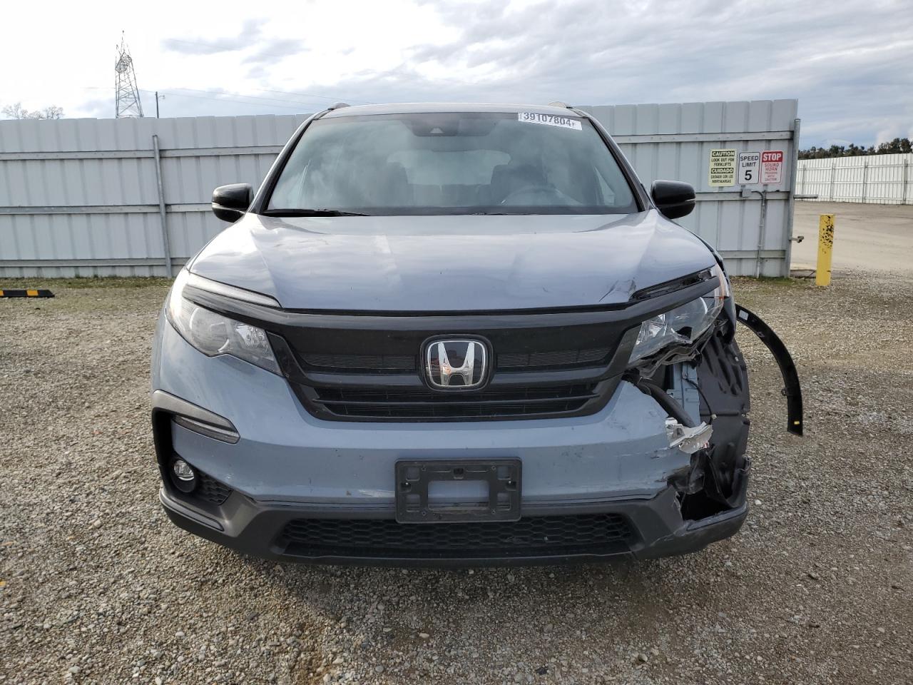 2022 HONDA PILOT SPORT VIN:5FNYF6H34NB080818