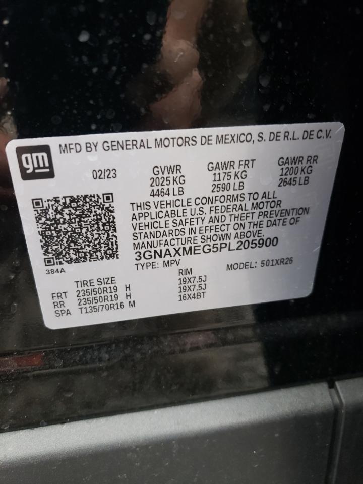 2023 CHEVROLET EQUINOX RS VIN:3GNAXMEG5PL205900