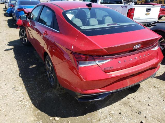 2021 HYUNDAI ELANTRA SEL VIN: 5NPLN4AG7MH036990