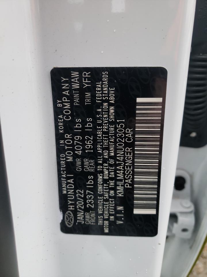 2022 HYUNDAI ELANTRA BLUE VIN:KMHLM4AJ4NU023051