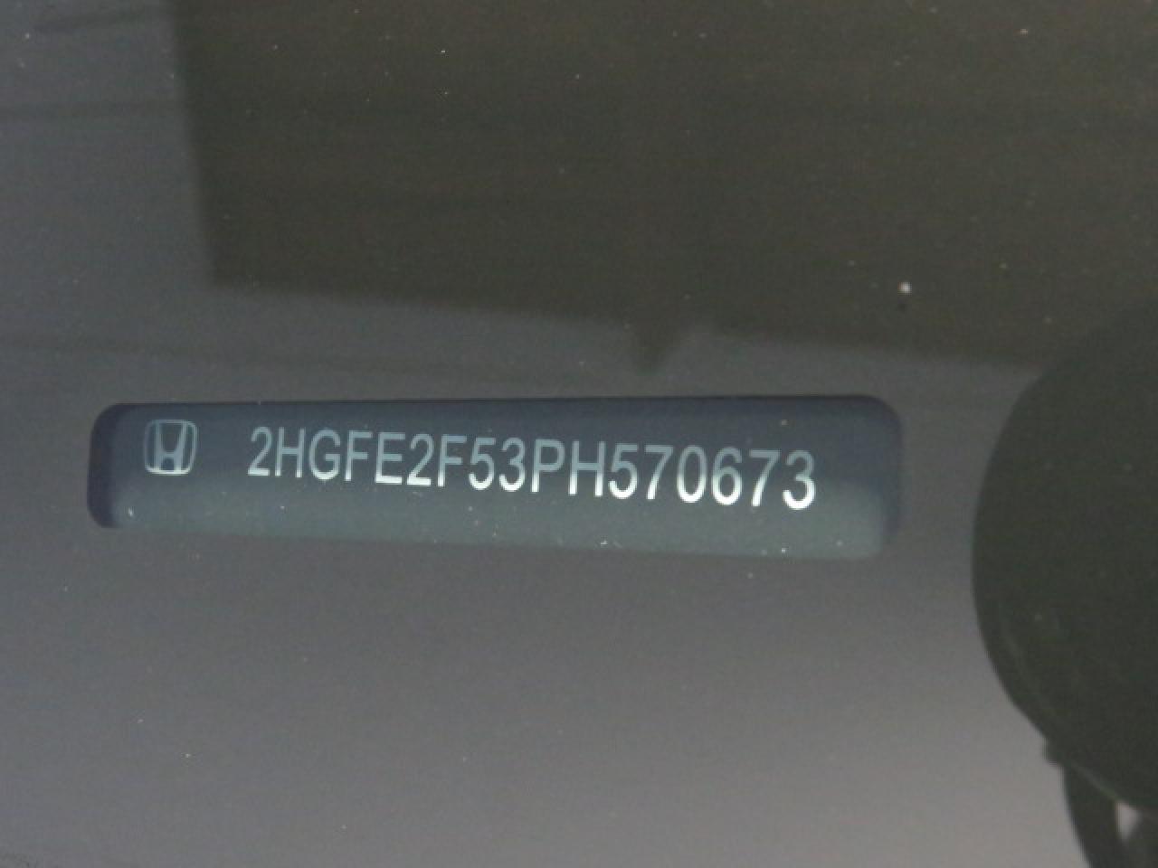 2023 HONDA CIVIC SPORT VIN:2HGFE2F53PH570673