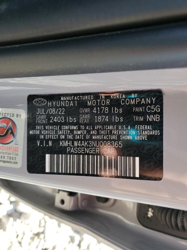 2022 HYUNDAI ELANTRA N  VIN:KMHLW4AK3NU008365