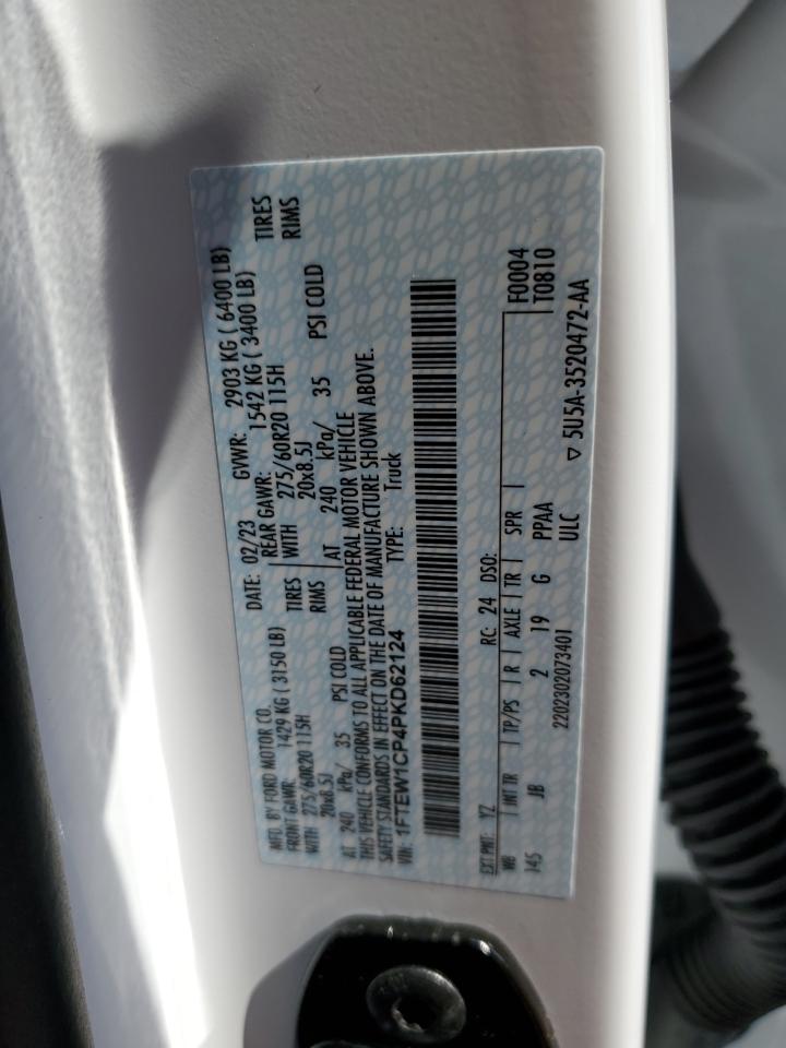 2023 FORD F150 SUPERCREW VIN:59610613