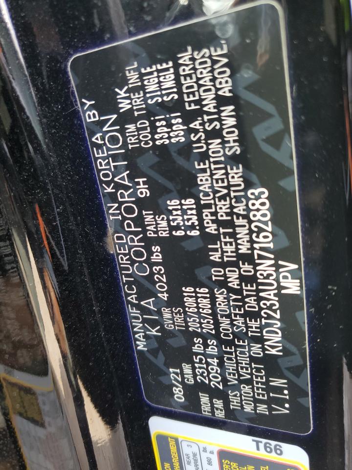 2022 KIA SOUL LX VIN:KNDJ23AU3N7162883