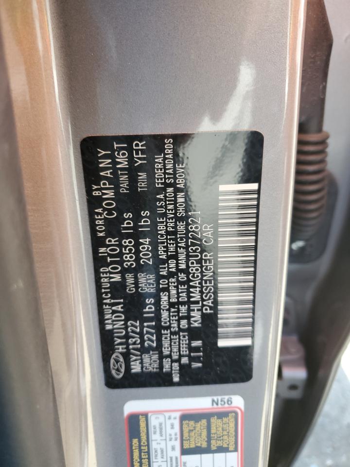 2023 HYUNDAI ELANTRA SEL VIN:KMHLM4AG8PU372821