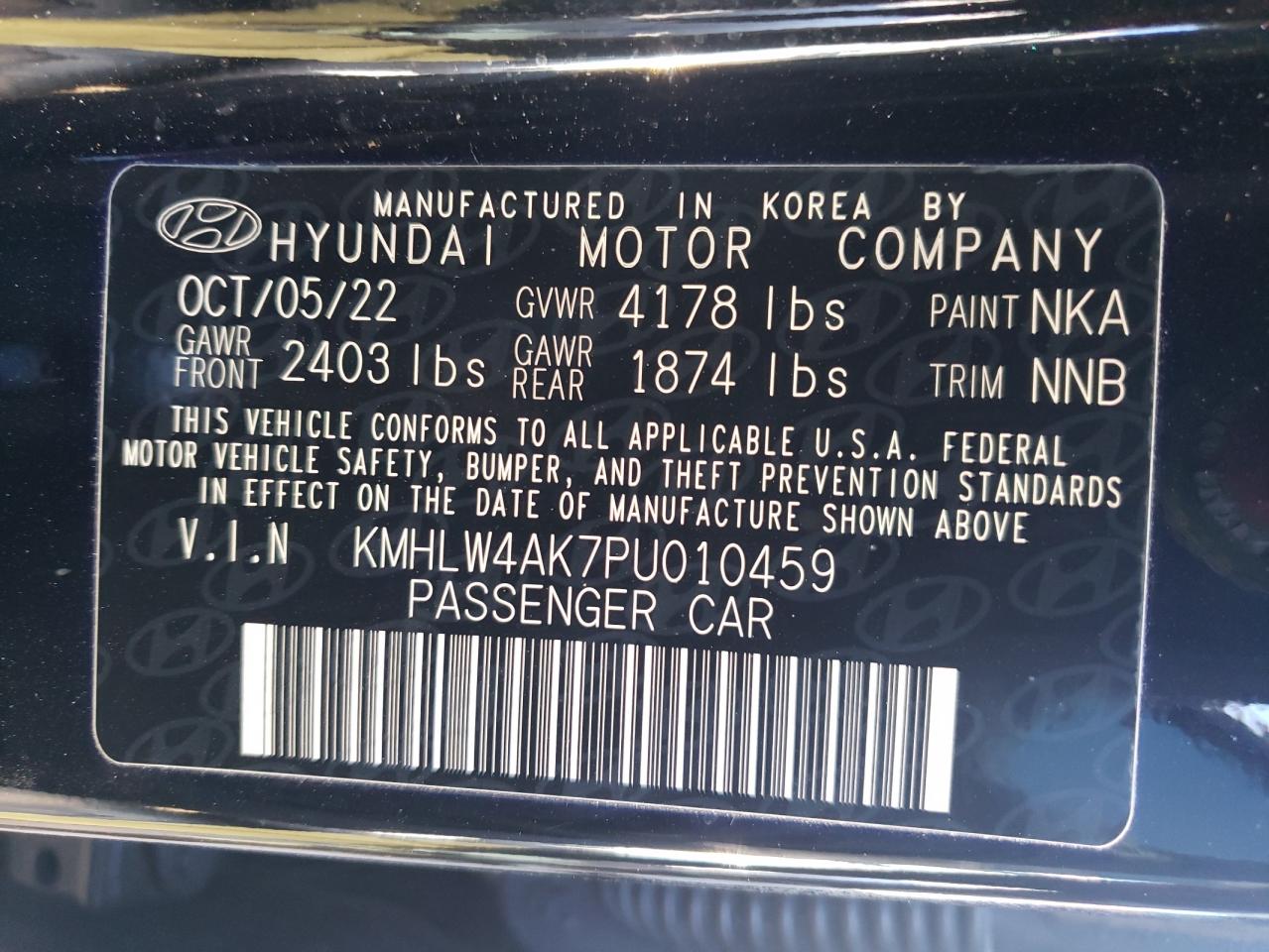 2023 HYUNDAI ELANTRA N  VIN:KMHLW4AK7PU010459