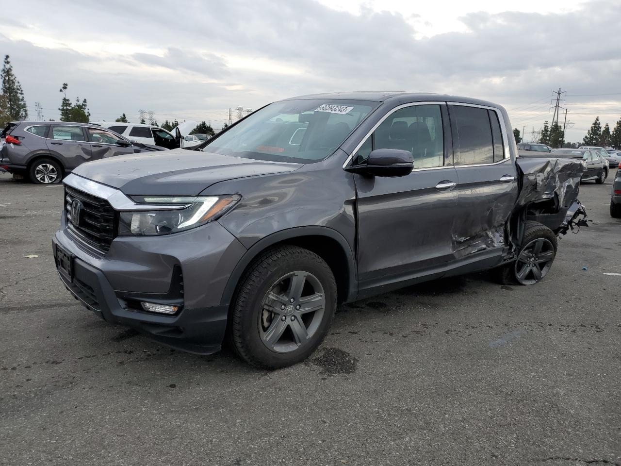 2022 HONDA RIDGELINE RTL VIN:5FPYK3F72NB027767