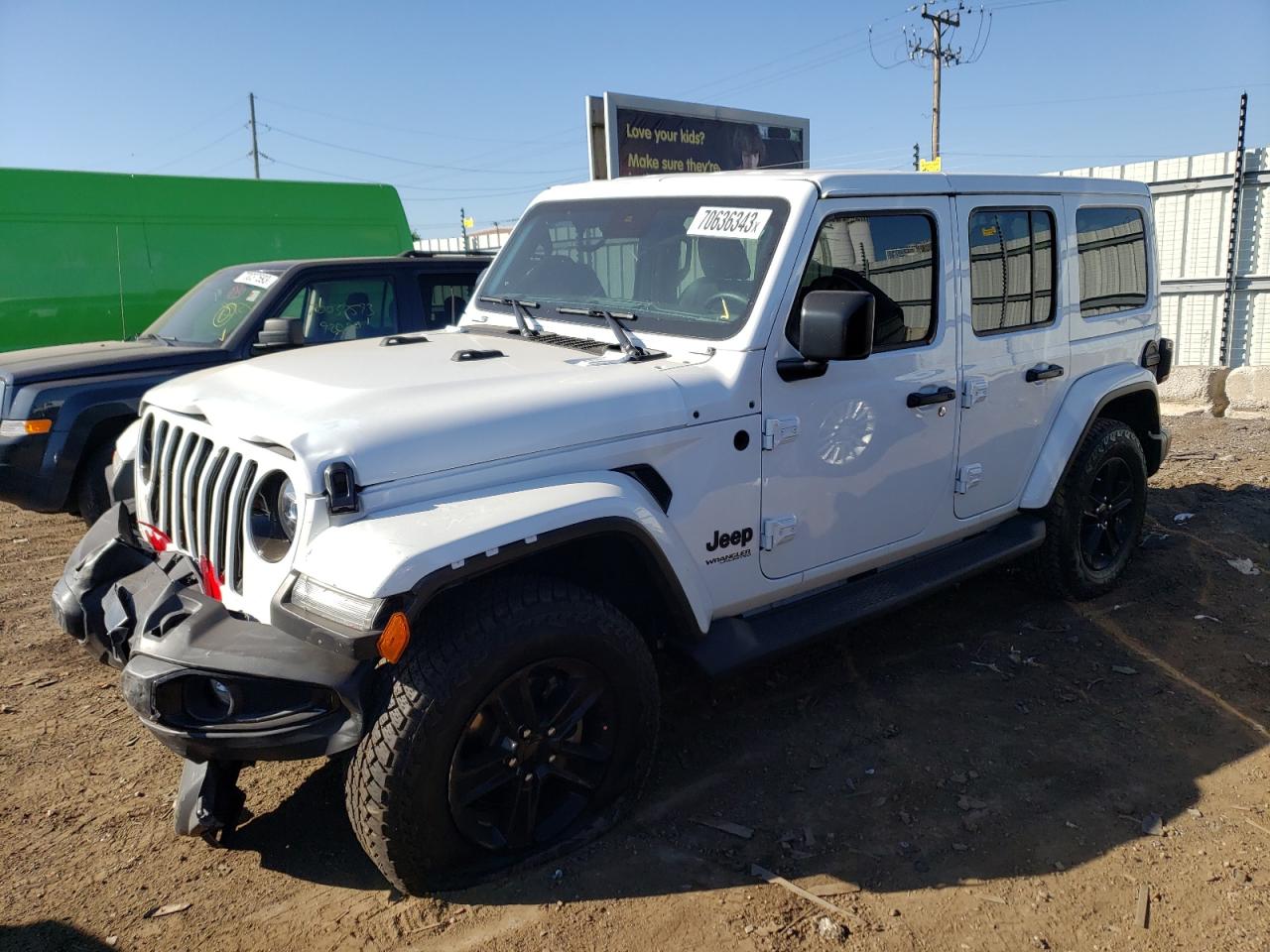 2022 JEEP WRANGLER UNLIMITED SAHARA VIN:1C4HJXEN2NW270641