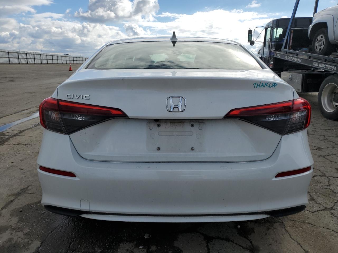 2022 HONDA CIVIC EX VIN:JHMFE1F76NX005450