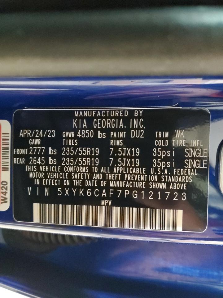 2023 KIA SPORTAGE X LINE VIN:5XYK6CAF7PG121723