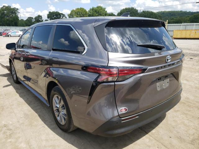 2021 TOYOTA SIENNA XLE VIN: 5TDYRK***********