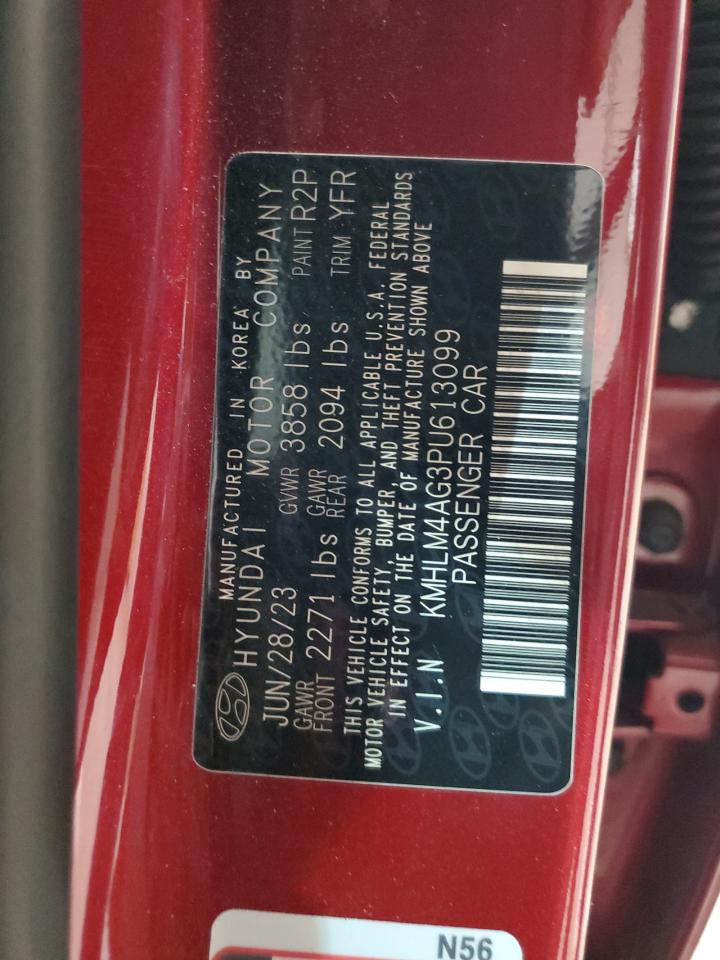 2023 HYUNDAI ELANTRA SEL VIN:KMHLM4AG3PU613099