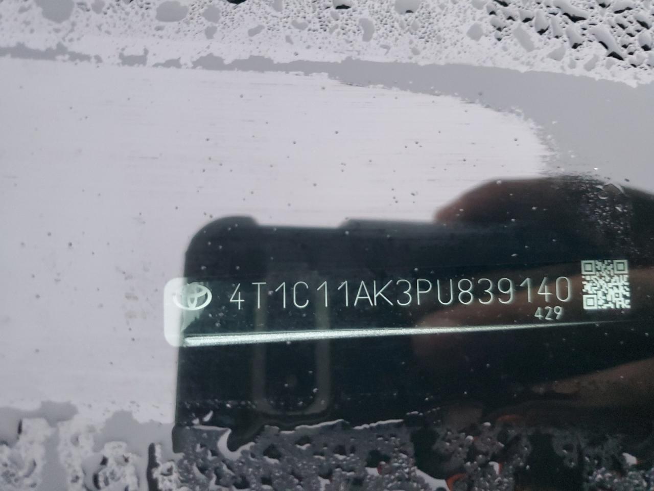 2023 TOYOTA CAMRY LE VIN:4T1C11AK3PU839140