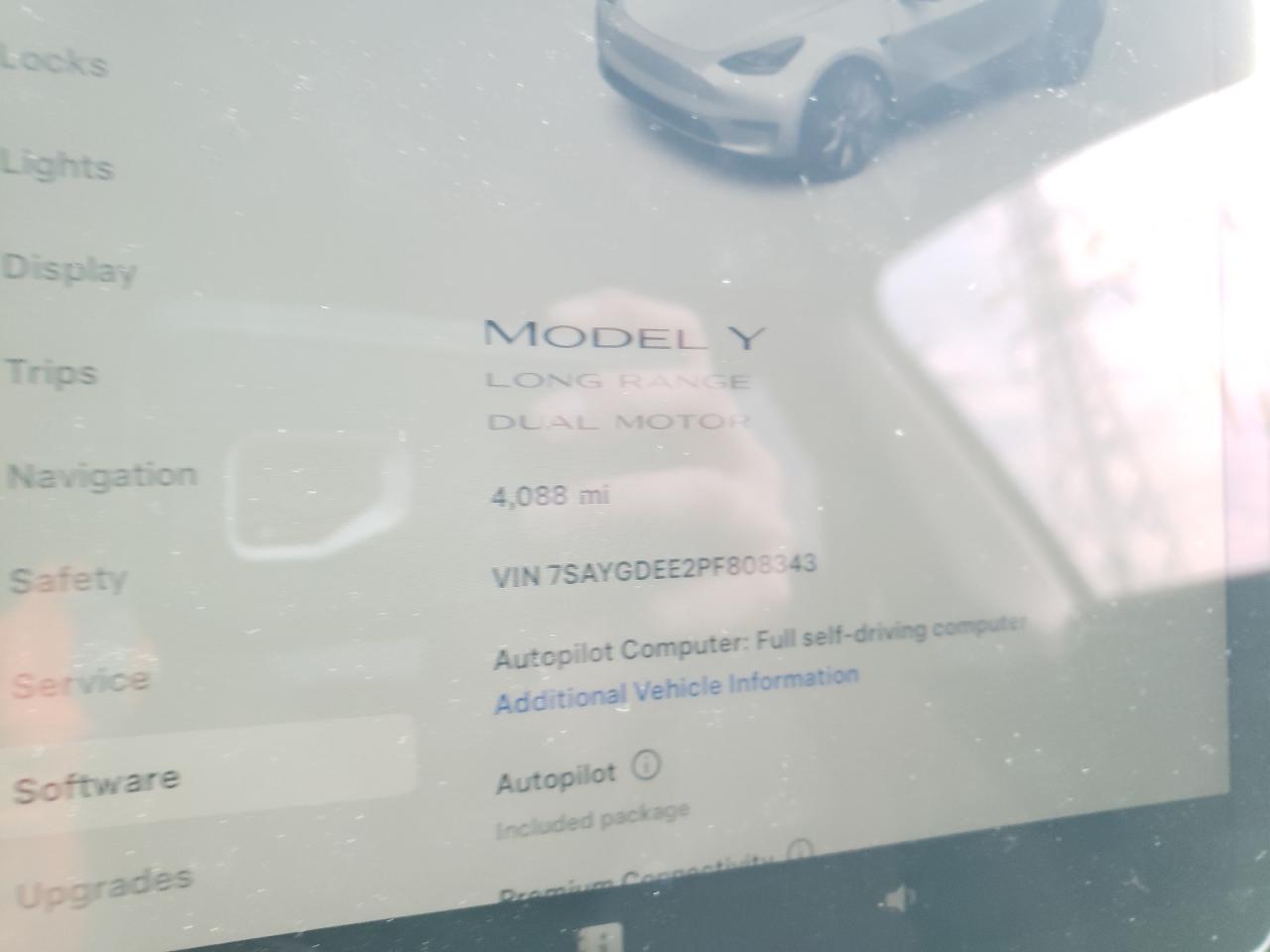 2023 TESLA MODEL Y  VIN:7SAYGDEE2PF808343