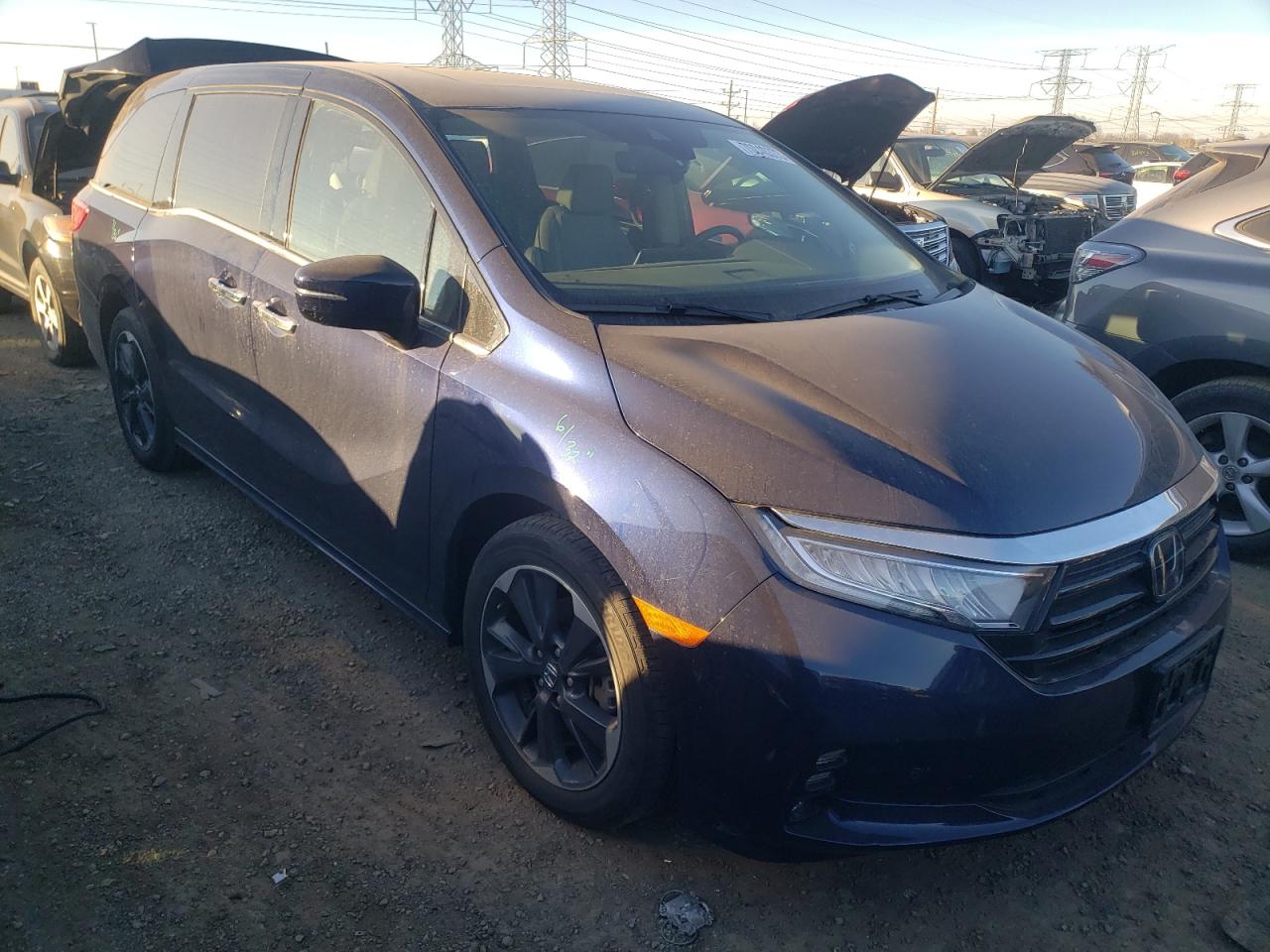2022 HONDA ODYSSEY ELITE VIN:5FNRL6H94NB007241