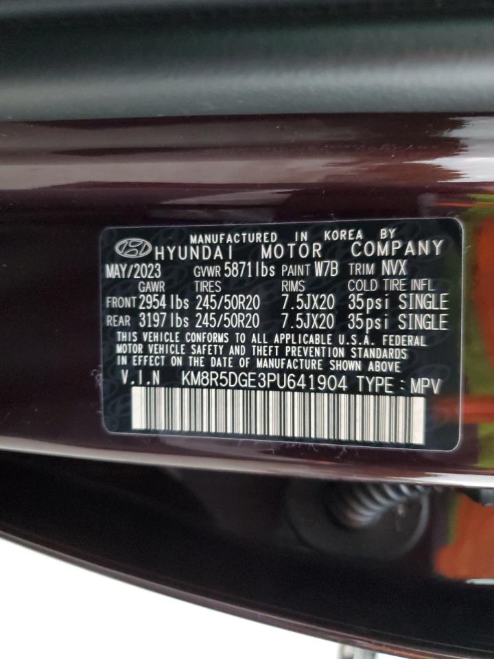 2023 HYUNDAI PALISADE LIMITED VIN:KM8R5DGE3PU641904