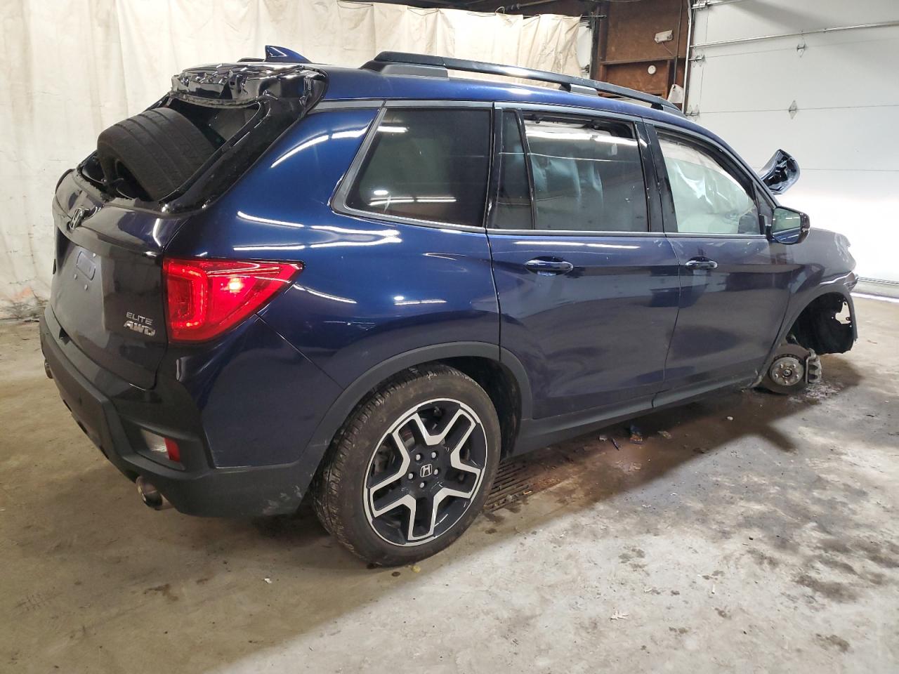 2022 HONDA PASSPORT ELITE VIN:5FNYF8H07NB023885