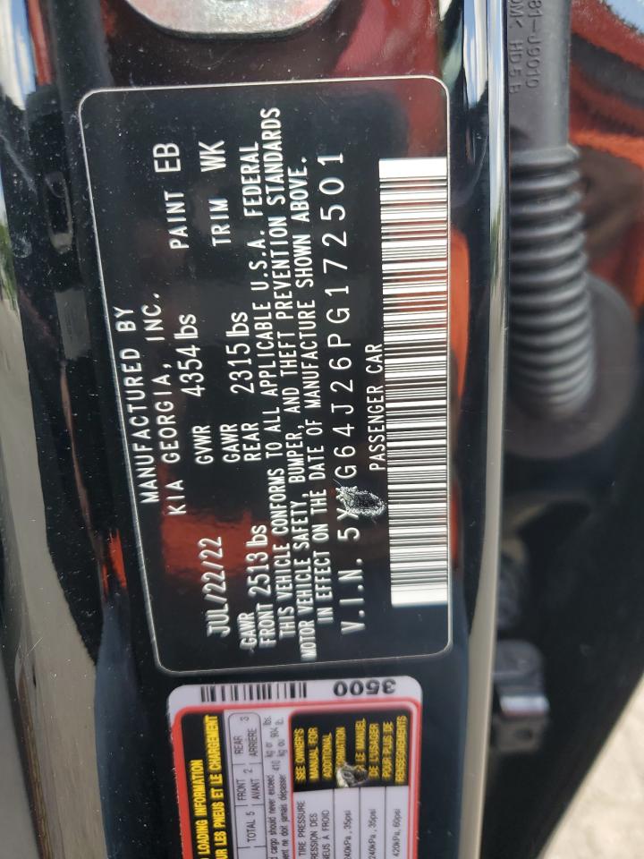 2023 KIA K5 GT LINE VIN:5XXG64J26PG172501