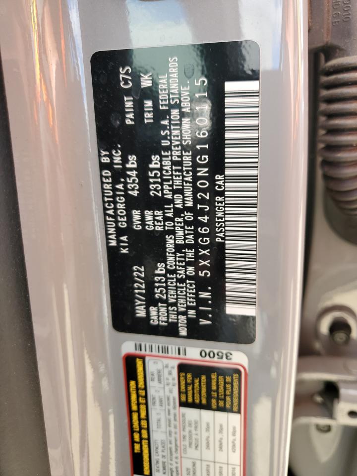 2022 KIA K5 GT LINE VIN:5XXG64J20NG160115