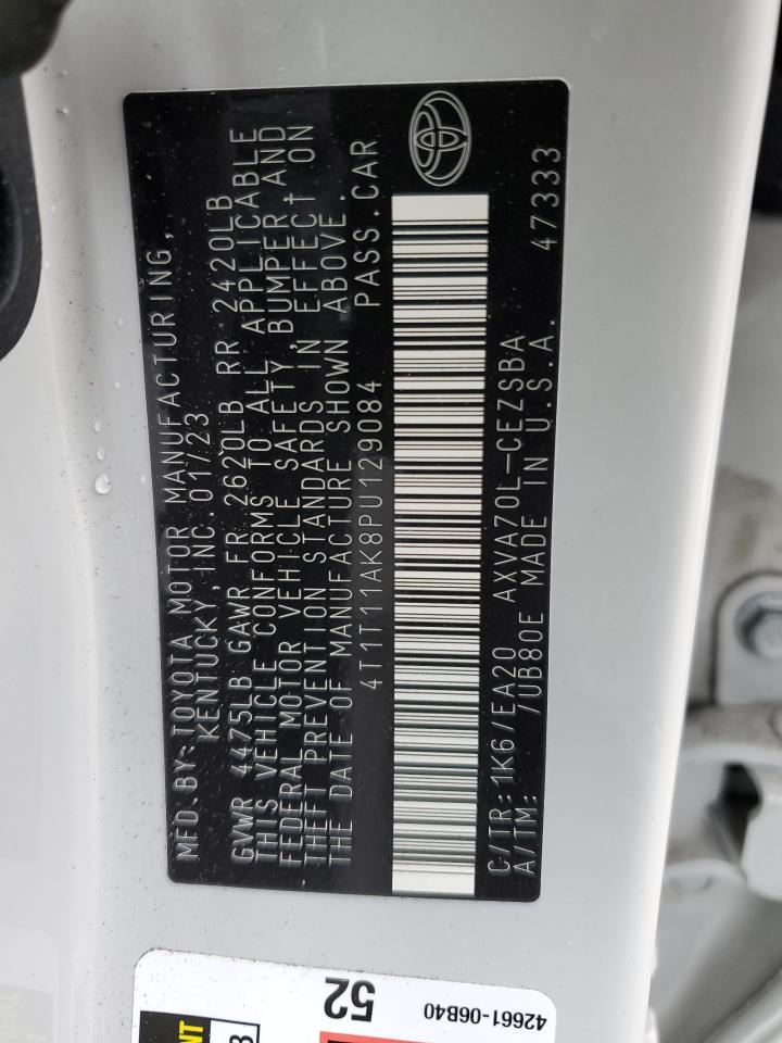 2023 TOYOTA CAMRY SE NIGHT SHADE VIN:4T1T11AK8PU129084