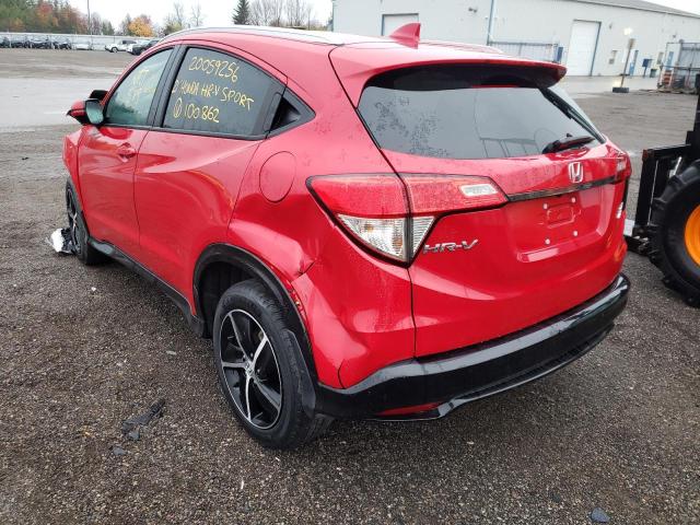 2021 HONDA HR-V SPORT VIN: 3CZRU6H22MM100862